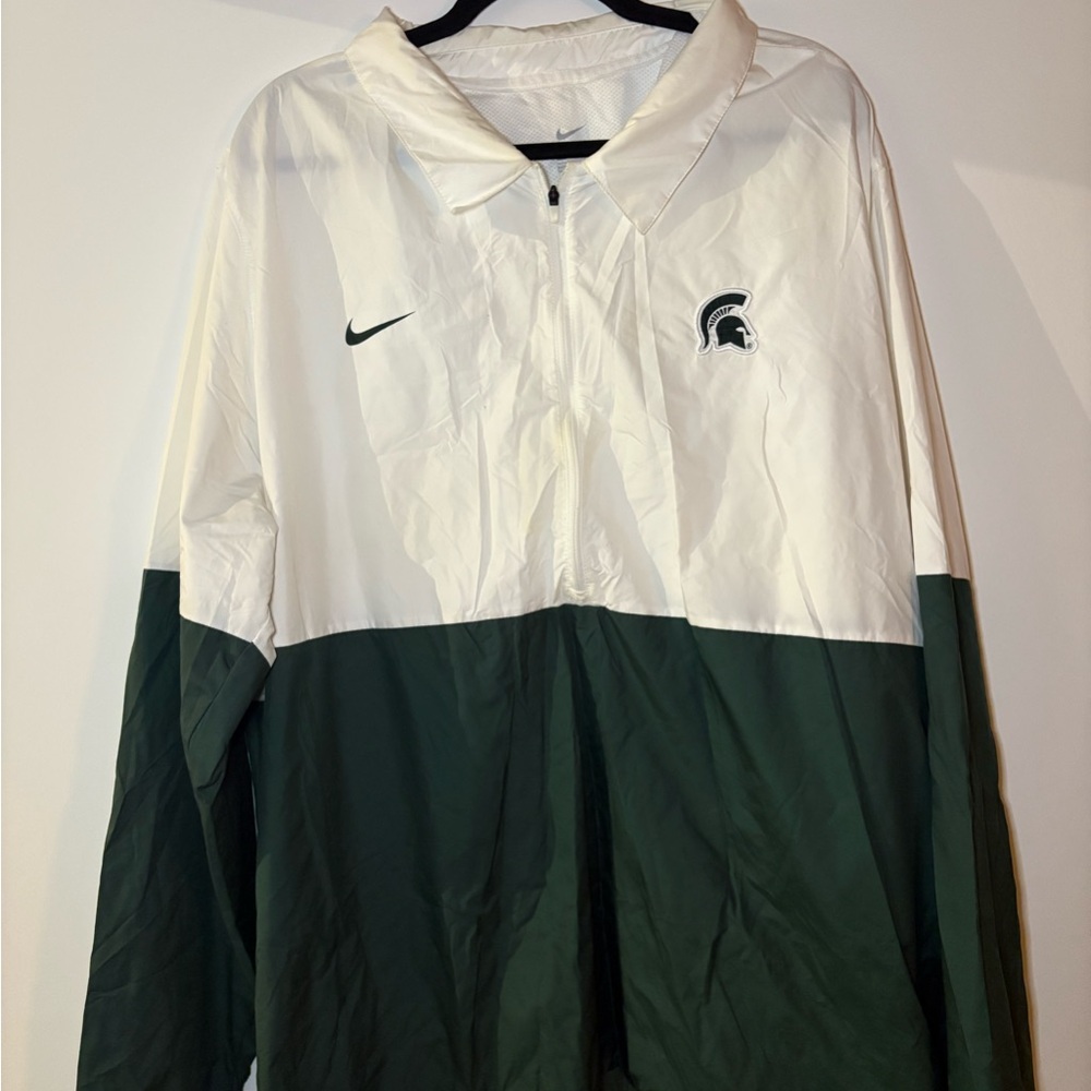MSU Michigan State University Quarter Zip Windbreaker